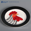 Rooster Design Restaurant Vaisselle Vaisselle, Plaque Fine Ceramic Avec Décalque